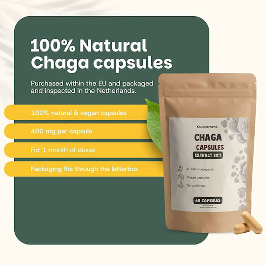 Cupplement Organic Chaga Extract 400mg 60 κάψουλες