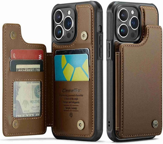 Caseme Wallet Δερμάτινο / Δερματίνης Καφέ (iPhone 15 Pro MaxNokia C22)