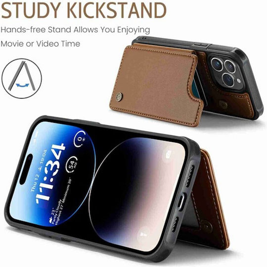Caseme Wallet Δερμάτινο / Δερματίνης Καφέ (iPhone 15 Pro MaxNokia C22)