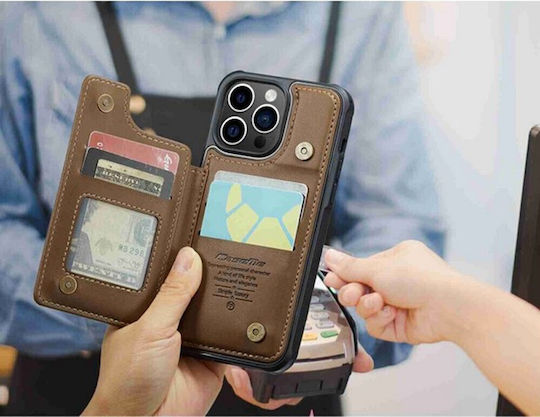 Caseme Wallet Δερμάτινο / Δερματίνης Καφέ (iPhone 15 Pro MaxNokia C22)