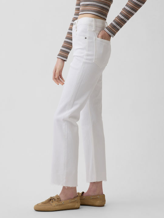 Hochbund Damen Jeans Hose in Schlank Passform Weiß