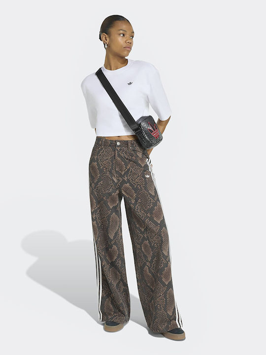 Women's Jean Pants in Loose Fit Brown
