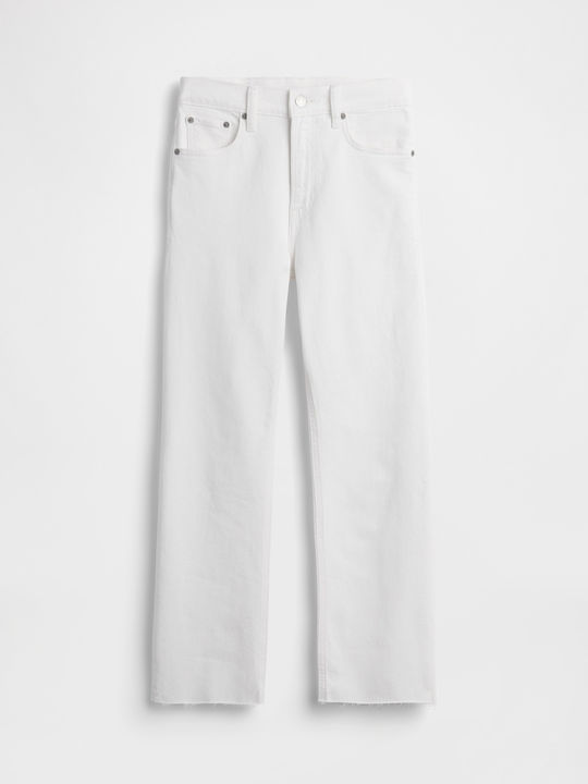 Hochbund Damen Jeans Hose in Schlank Passform Weiß