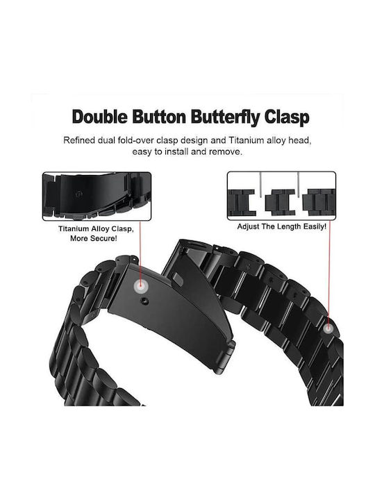 Garmin 26 mm Integrated Watch Strap Three Beads Flat Buckle Titanium Alloy Quick Release Silver