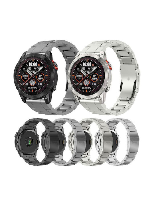 Garmin 22 Millimeter Safety Titanium Alloy Quick Release Watch Strap Silver