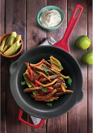 Metaltex Cast Iron Pan with Enamel Interior Coating 30cm