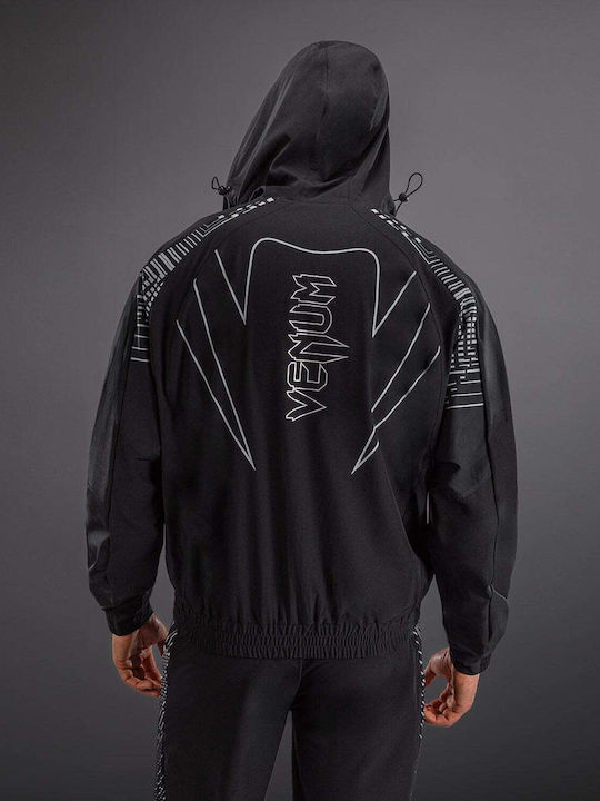 Ζακέτα με Κουκούλα Black/grey/silver