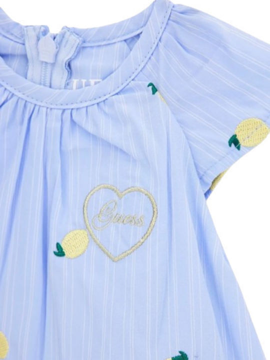 Mädchenkleider Set aus 2 mit Slip und Zubehör Hellblau