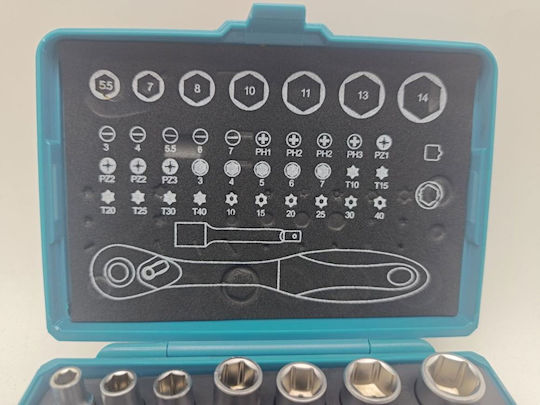 Set Bit Steckschlüssel Technocraft Top Pro 41 Stück