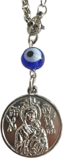 Car Charm Steel Silver Small Double-Sided Saint Christopher-Virgin Mary Gt-305108416-021
