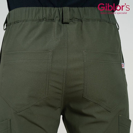 Oliver Unisex Professional Khaki Chef Pants Sorona Ripstop Khaki Giblor's