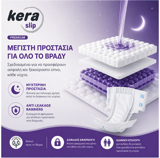 Kera Slip Scutece pentru Incontinență Mare 20 Bucăți