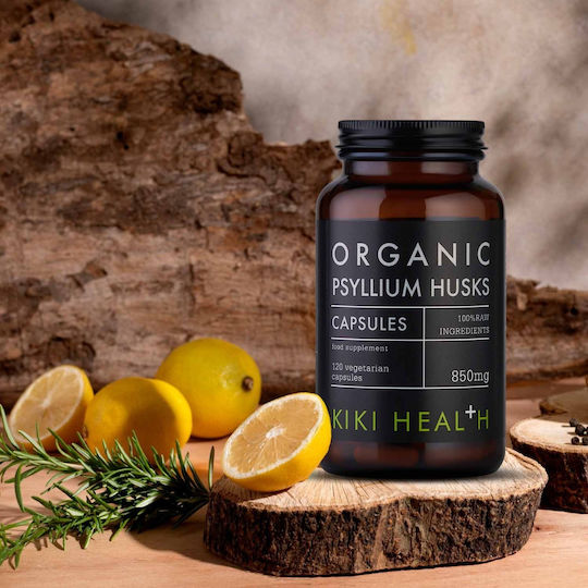 Kiki Health Organic Psyllium Husks Пробиотици 850мг 120 вегетариански капсули