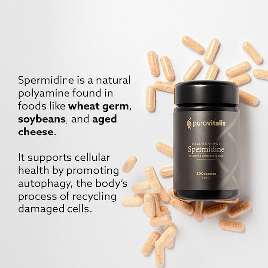 Purovitalis Spermidine Fusion 5mg Ειδικό Συμπλήρωμα Διατροφής 30 κάψουλες