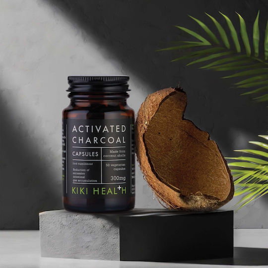 Kiki Health Activated Charcoal Ειδικό Συμπλήρωμα Διατροφής 50 φυτικές κάψουλες