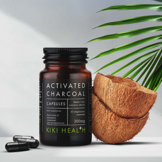 Kiki Health Activated Charcoal Ειδικό Συμπλήρωμα Διατροφής 50 φυτικές κάψουλες