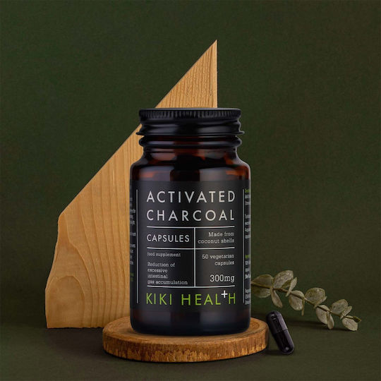 Kiki Health Activated Charcoal Ειδικό Συμπλήρωμα Διατροφής 50 φυτικές κάψουλες
