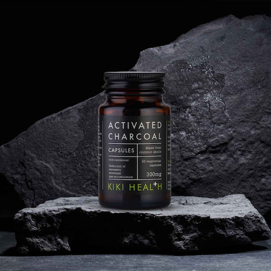 Kiki Health Activated Charcoal Ειδικό Συμπλήρωμα Διατροφής 50 φυτικές κάψουλες