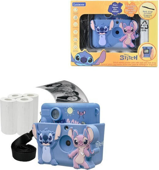 Lexibook Starcam Stitch Kids Camera 12MP with Thermal Printing Blue