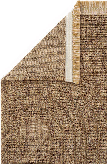 SteweHome Rectangular Kitchen Mat with Non-Slip Backing Brown 100x300cm