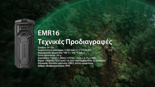 NiteCore Emr16, Mrm10 Συσκευή Υπερήχων