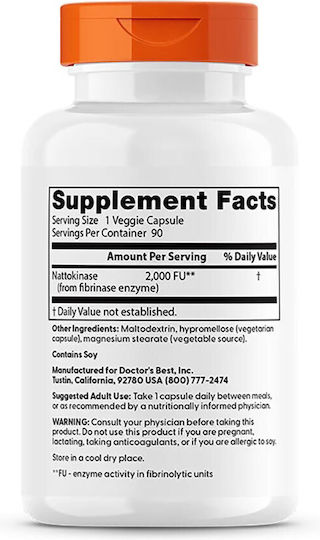 Doctor's Best Nattokinase 90 φυτικές κάψουλες