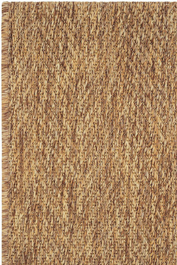 SteweHome Rectangular Kitchen Mat with Non-Slip Backing Brown 100x250cm