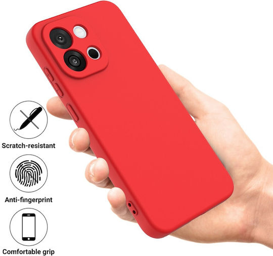 6 5g Umschlag Rückseite Silikon mit Nackenriemen Rote (OnePlus Nord 6)