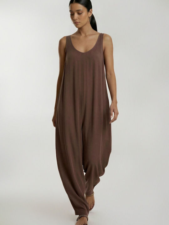 Women's One-piece Jumpsuit Brown