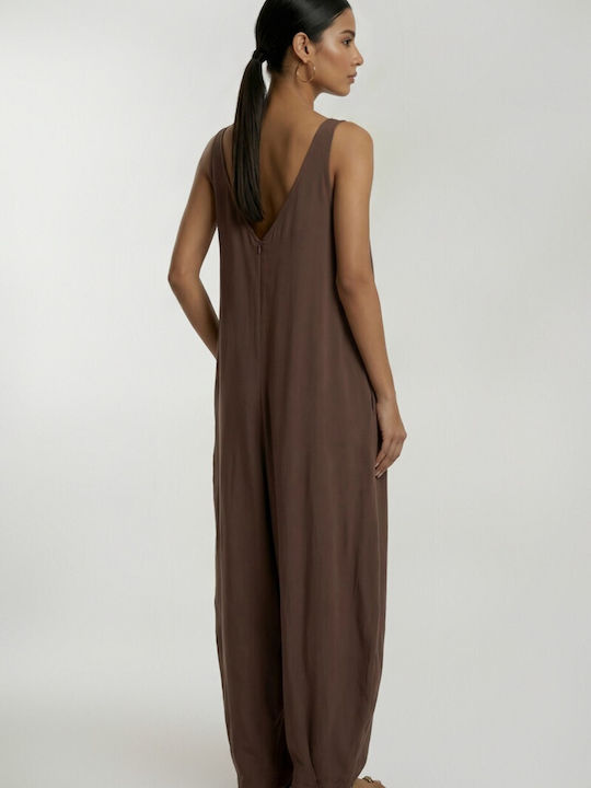 Women's One-piece Jumpsuit Brown