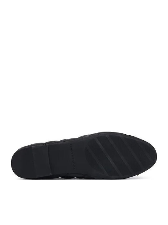 Leather Women's Ballerina Shoes in Black Colour