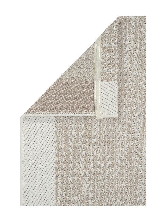 SteweHome Rectangular Kitchen Mat with Non-Slip Backing Beige 100x150cm