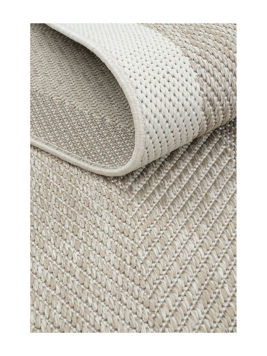 SteweHome Rectangular Kitchen Mat with Non-Slip Backing Beige 100x150cm