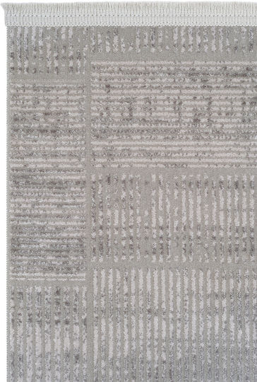 SteweHome Rectangular Kitchen Mat with Non-Slip Backing Gray 100x150cm