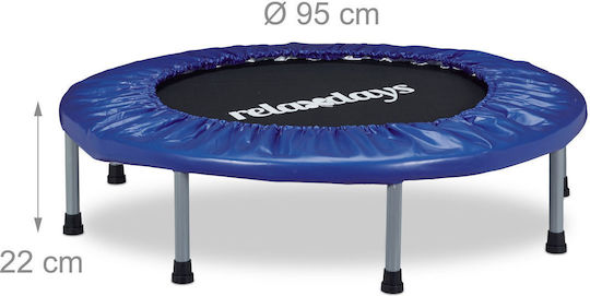 Relaxdays Trambulină De Gimnastică Diametru 95 Cm Albastru