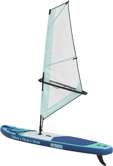 vidaXL Hydros Φουσκωτή Σανίδα SUP με Μήκος 3.3m Μπλε