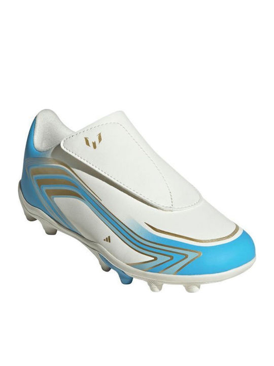 F50 Messi Club MG Детски Футболни Обувки с Бутони Бежови
