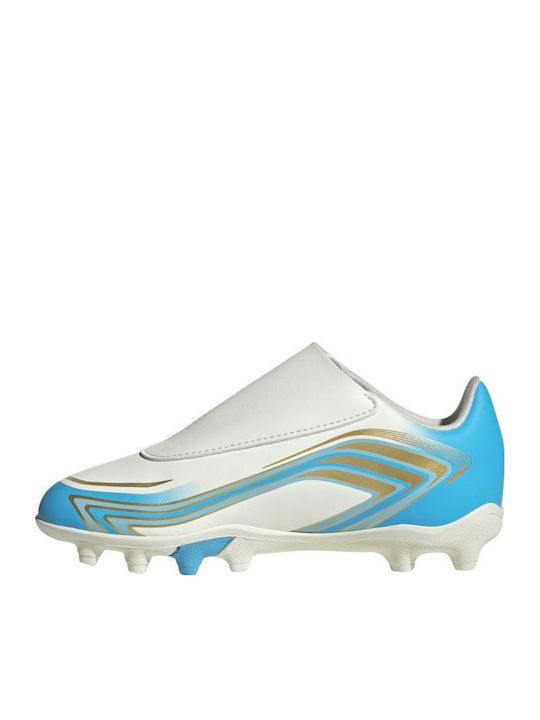 F50 Messi Club MG Детски Футболни Обувки с Бутони Бежови
