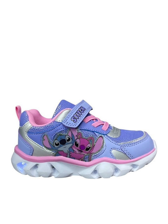 Stitch Kinder Sneaker mit Bügel- und Schleifenverschluss Lila PA-07132-30-22