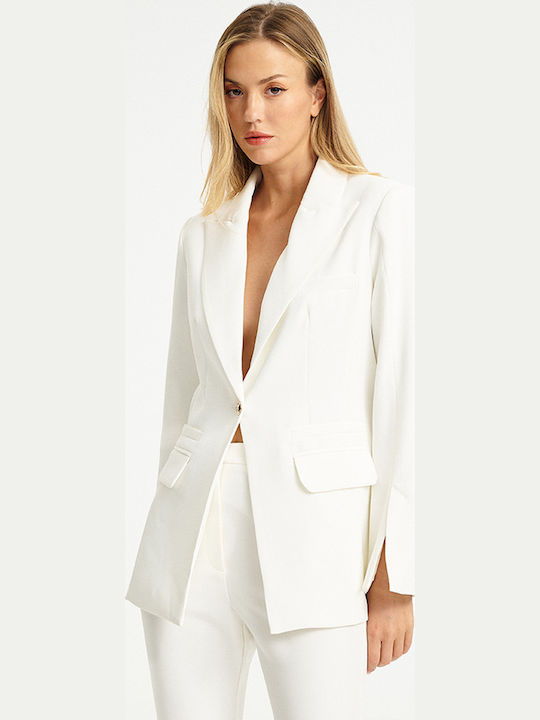 Mind Matter Women's Blazer White White