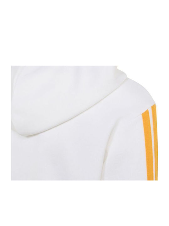 Kinder-Sweatshirt mit Kapuze und Taschen Weiß
