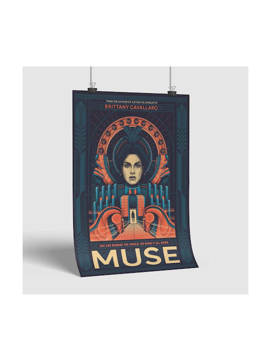 Music Poster Muse Ms030 40cm X 50cm Premium Black Wooden Frame