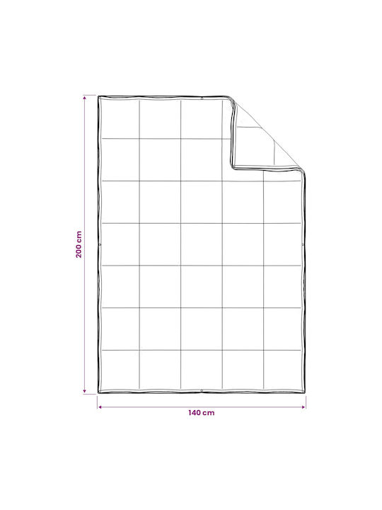 vidaXL Sofa-Decke 140x200cm Weiß