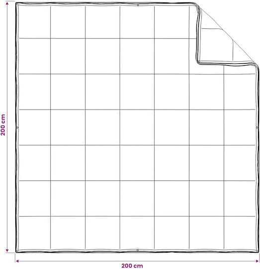 vidaXL Doppelbettdecke 200x200cm Weiß
