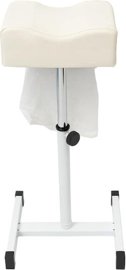 Wheeled Footstool with Height 70cm White