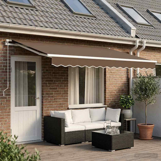 vidaXL Brauner Markisenstoff 3x4m