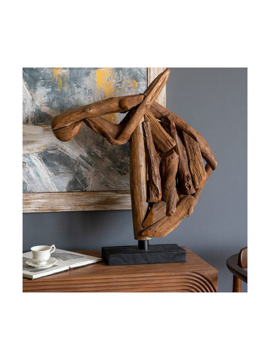 Artekko Διακοσμητικό Άλογο από Ξύλο 65x13x73cm