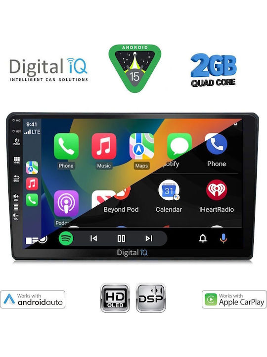 Digital IQ Автомобилна Аудио Система За Mazda 2 2002-2007 Bluetooth USB WiFi GPS Apple CarPlay С Touch Screen 9"