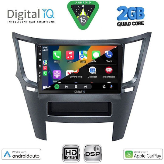 Digital IQ Ηχοσύστημα Αυτοκινήτου για Subaru Legacy / Outback 2009-2014 (Bluetooth/USB/WiFi/GPS/Apple-Carplay/Android-Auto) με Οθόνη Αφής 9"