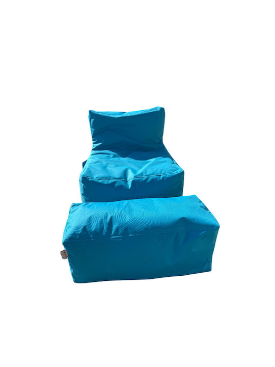Bean Bag Pear Waterproof Turquoise 75x65x70cm